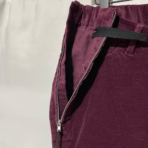 New D & Co Adaptive Wheelchair Fit Full Length Velveteen Pants Burgundy Size 10 - Picture 6 of 16